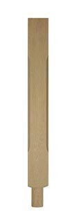 White Oak Stop Chamfered Newel Post Section