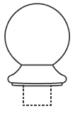White Oak Ball Newel Cap