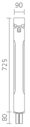 White Oak 160 Top Stop Chamfered Newel Post